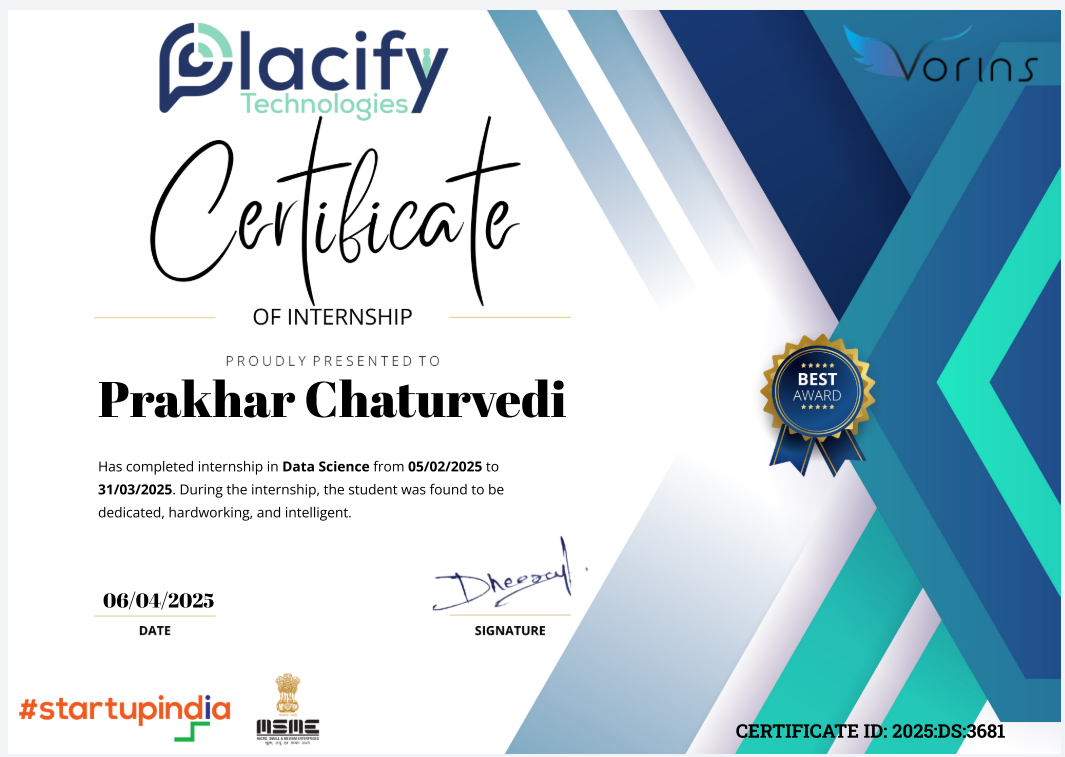 Internship Certificate